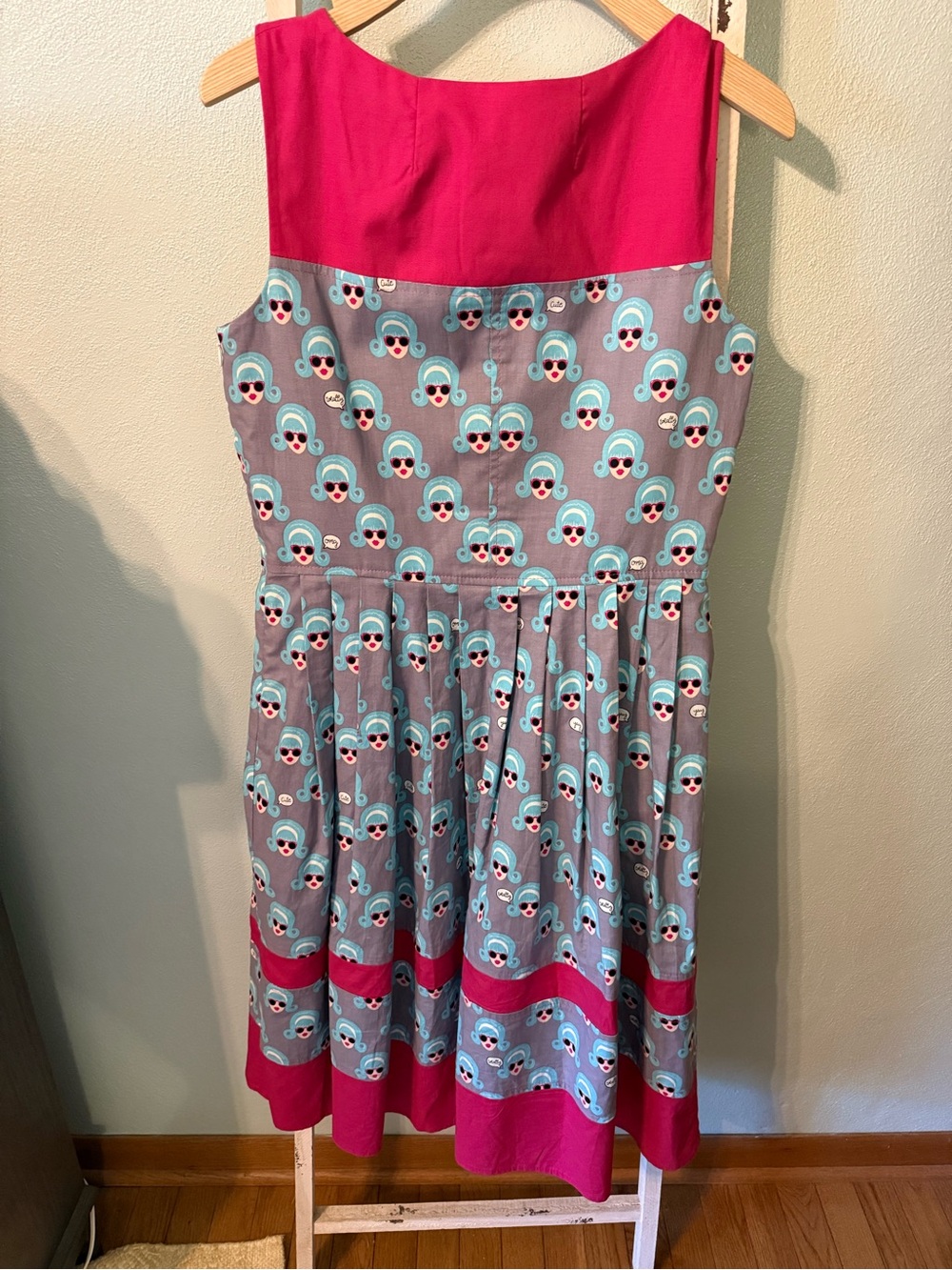 Beebop & Wally New York Retro 50’s Gladys Dress Cartoon Print Cotton Size M - Picture 5 of 10